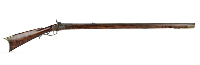 ANTIQUE H. HUMBERGEN KENTUCKY LONG RIFLE.