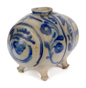 ANTIQUE STONEWARE BLIND PIG KEG.