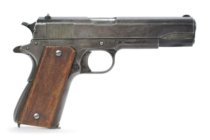 COLT 1911A1, .45ACP SEMI AUTOMATIC WWI PISTOL.