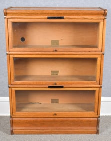 ANTIQUE OAK BARRISTER BOOKCASE, 4 0F 4.