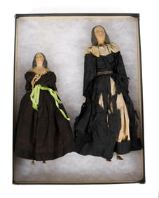TWO 19TH C. MILLINER'S DOLLS.