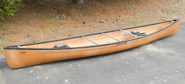 VINTAGE SAWYER KEVLAR CANOE.