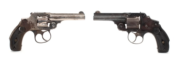 TWO ANTIQUE SMITH & WESSON REVOLVERS, LEMON SQUEEZERS