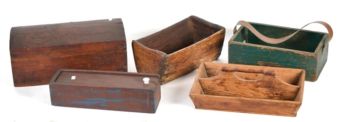 19TH C. COUNTRY ACCESSORIES, 5 PCS.