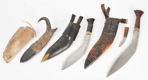 ANTIQUE KUKRI KNIFE AND OTHERS, 3 PCS.
