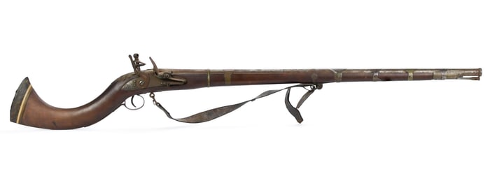 ANTIQUE 1798 INDIAN TRADE FLINTLOCK RIFLE.