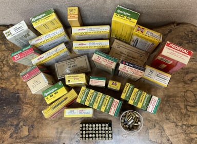 AMMUNITION, VARIOUS CALIBERS, RIFLES AND PISTOLS.