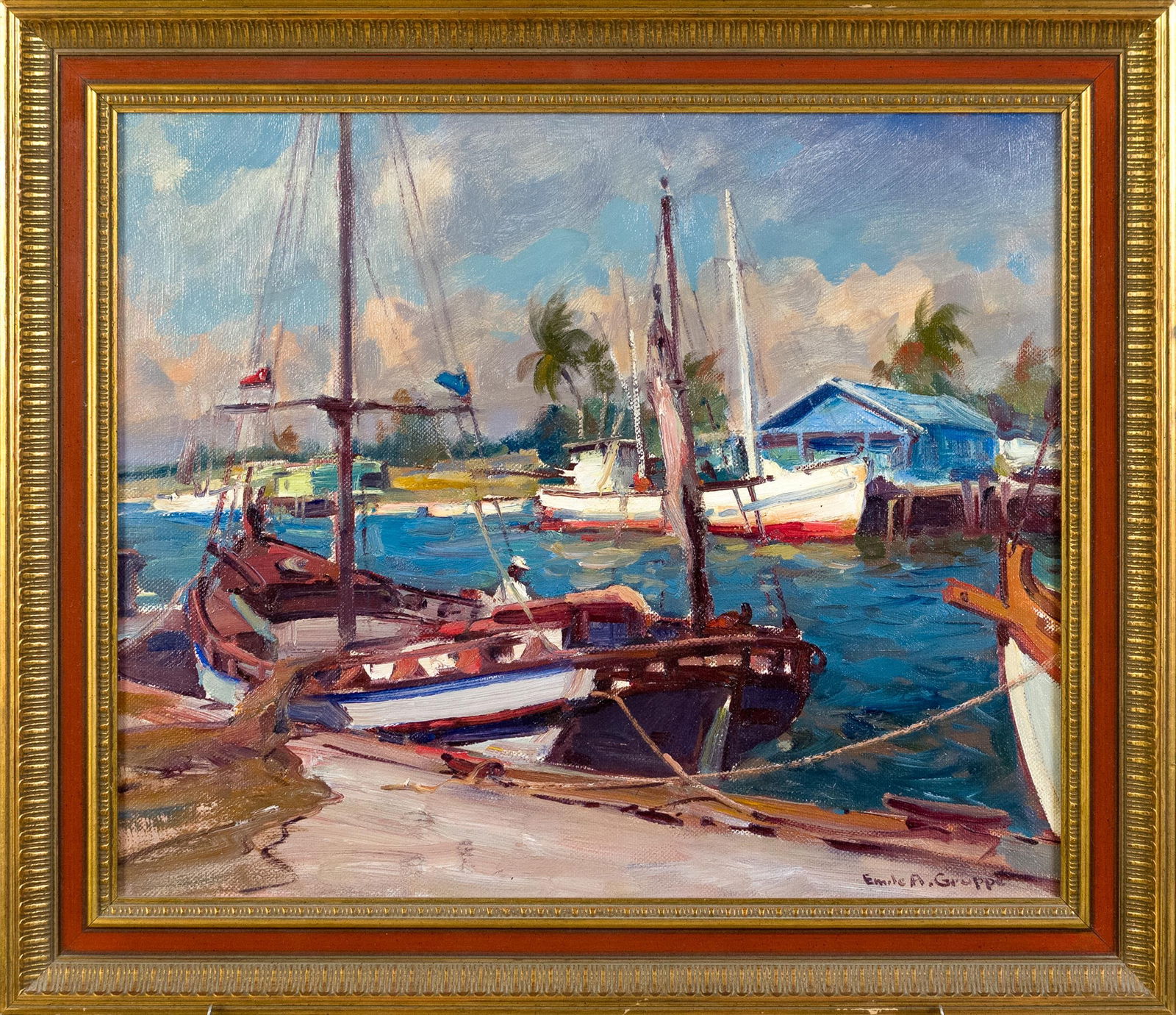EMILE GRUPPE OIL, SPONGE BOATS, TARPON SPRINGS FLORIDA. (1 of 12)
