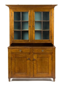FEDERAL PA CHERRY HUTCH CUPBOARD.