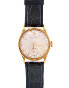 VINTAGE PATEK PHILIPPE 18K GOLD CALATRAVA WATCH.
