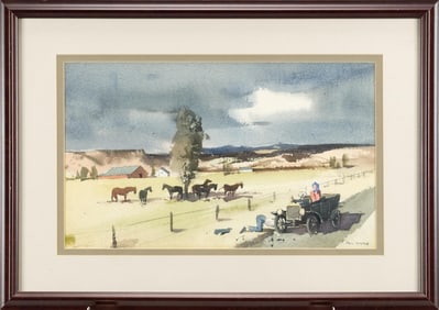 PAUL SAMPLE W/C, MODEL A COUNTRY ROAD.