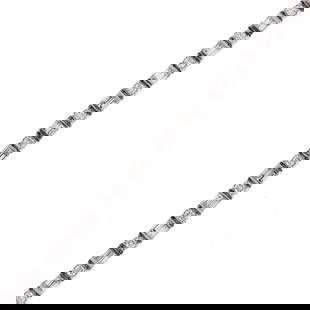 3.0 CT. TW. DIAMOND PLATINUM LINE BRACELET.: A platinum line bracelet set with approx. 3.0 ct. tw. round brilliant and baguette cut, natural diamonds of G-H color and VS clarity, 6 7/8 inches long, 18.9 grams. Tested as natural mined diamonds.
