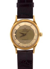 VINTAGE 18K GOLD OMEGA CONSTELLATION WRIST WATCH.