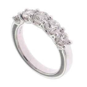 PLATINUM FIVE STONE, 1.5 CT. TW. DIAMOND BAND.