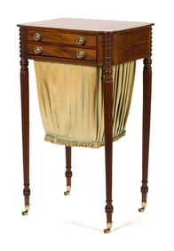 FINE 19TH C. BOSTON FEDERAL SEWING STAND.