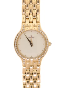 CONCORD 14K GOLD DIAMOND WRIST WATCH.