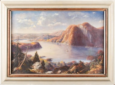 19TH C. HUDSON RIVER VALLEY SCHOOL OIL ON CANVAS.