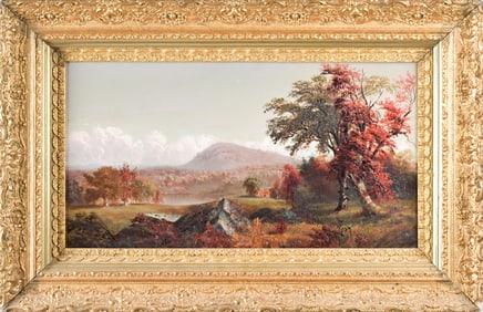 GEORGE CASS OIL ON CANVAS, LANDSCAPE.