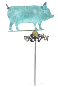 LARGE ANTIQUE PIG WEATHERVANE.