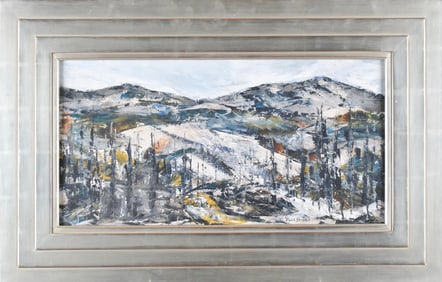 PAUL SAMPLE OIL ON PAPER, CROTCHED MOUNTAIN, NH.