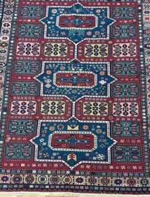 VINTAGE ORIENTAL ROOM SIZE RUG, SOUMAC.