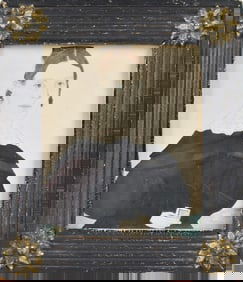 19TH C. WATERCOLOR PORTRAIT, ATTRIB. J.H. DAVIS.