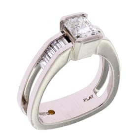 COFFIN & TROUT PLATINUM 1.22 CT. WEDDING SET.