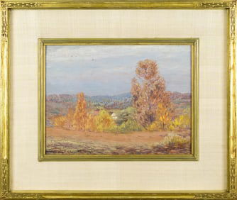 LEONARD OCHTMAN OIL, AUTUMNAL LANDSCAPE.