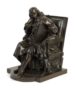 JACQUES AUGUSTIN PAJOU BRONZE OF BLAISE PASCAL.