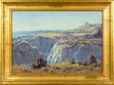 JOHN CALVIN STEVENS OIL, COASTAL SCENE.