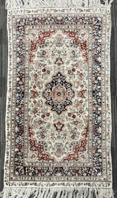 VINTAGE PERSIAN SILK SCATTER RUG.