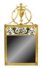 FEDERAL GILT EGLOMISE MIRROR.