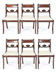 19TH C. MAHOGANY DINING CHAIRS, SET OF SIX.