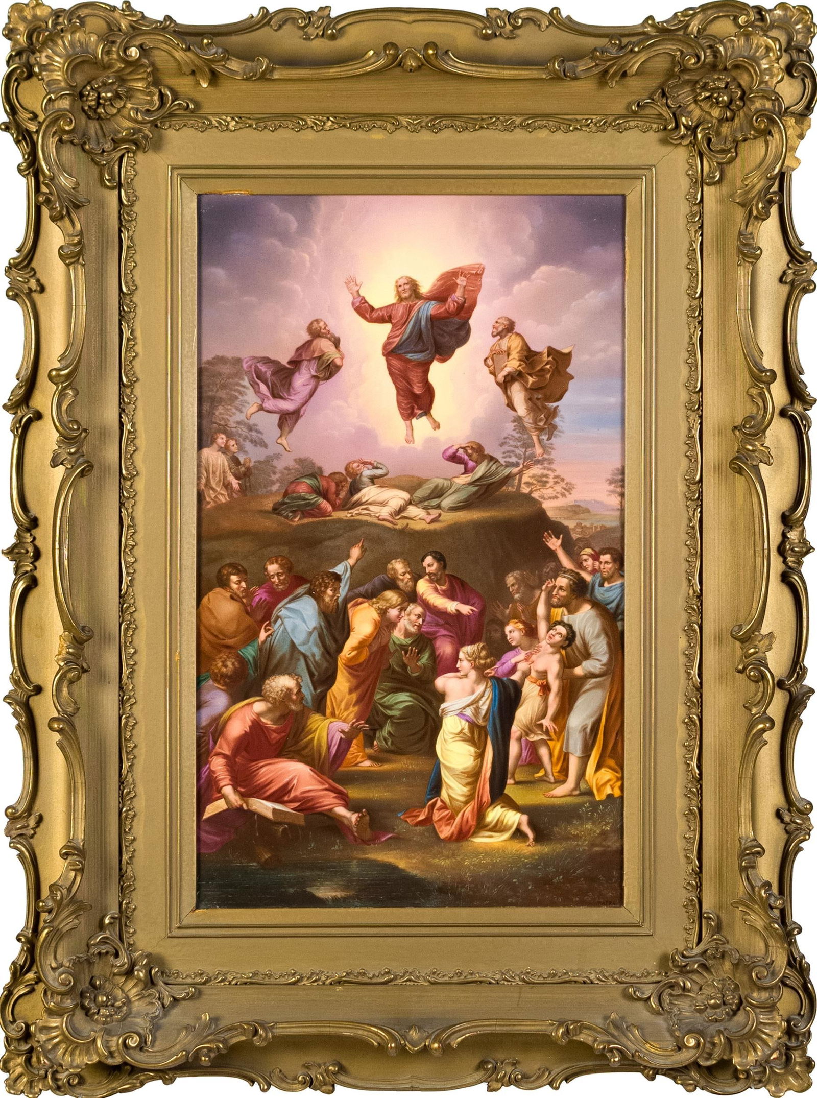 ANTIQUE GERMAN PLAQUE, THE TRANSFIGURATION. (1 of 12)