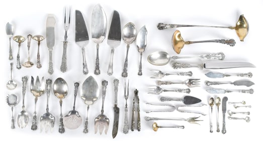 GORHAM BUTTERCUP STERLING SERVING UTENSILS, 45PCS.