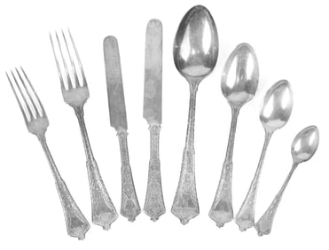 TIFFANY & CO. STERLING FLATWARE SET, PERSIAN PATTERN.