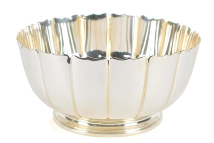 CARTIER MID CENTURY STERLING LOBED BOWL.
