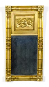 19TH C. FEDERAL GILT MIRROR.
