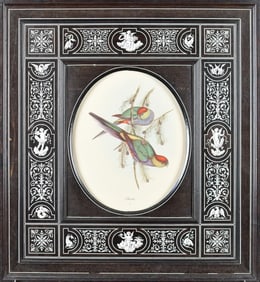 19TH C. ITALIAN ROSEWOOD INLAID FRAME.
