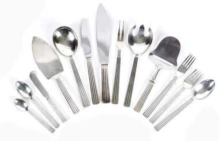 GEORG JENSEN STERLING FLATWARE SET, BERNADOTTE.