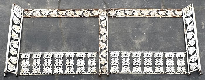 ANTIQUE CAST IRON PERGOLA.