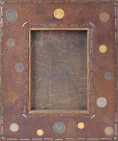 VINCENT T. CALLAHAN HAMMERED COPPER & SILVER FRAME.