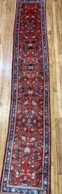 VINTAGE ORIENTAL HALL RUNNER RUG.