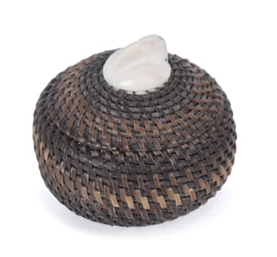 MARILYN HANK, INUPIAQ, BALEEN BASKET.