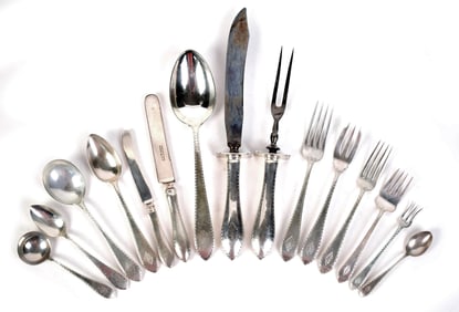 DOMINICK & HAFF STERLING FLATWARE SERVICE FOR 12.