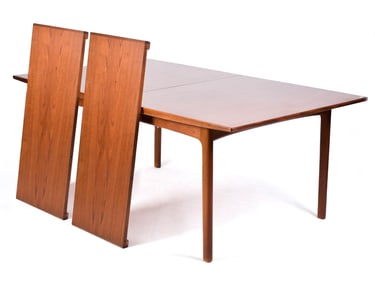 VINTAGE DUX SWEDISH TEAK EXTENDING DINING TABLE.
