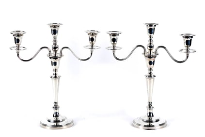 PR. RICHARD COYMNS STERLING HALLMARKED CANDELABRAS