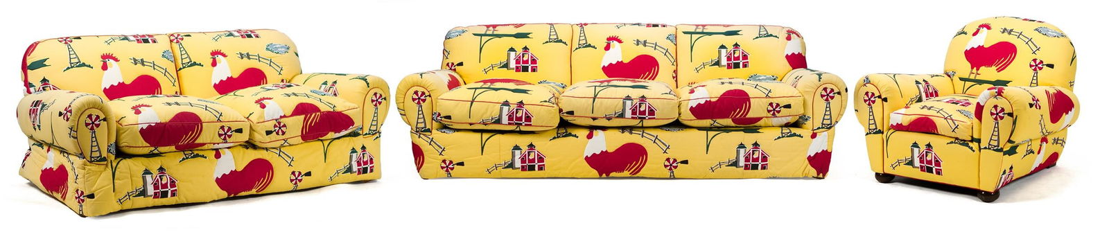 THREE PIECE LIVING ROOM SET, LOVESEAT, SOFA AND CHAIR (1 of 19)