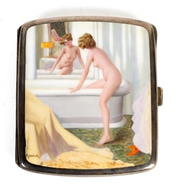 AUSTRIAN ENAMEL CIGARETTE CASE.