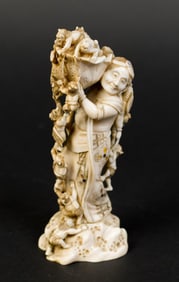 JAPANESE MEIJI BONE CARVING.